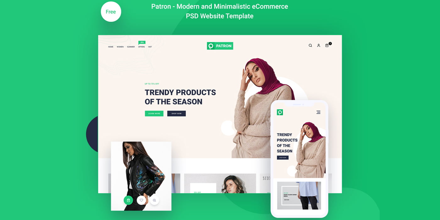 Patron E-commerce PSD Template